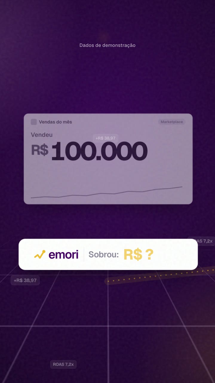 Abertura do vídeo da Emori: vendeu R$ 100.000, quanto sobrou?